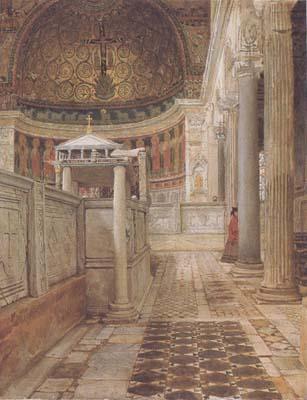 Alma-Tadema, Sir Lawrence Interior of the Church of San Clemente (mk23) oil painting picture